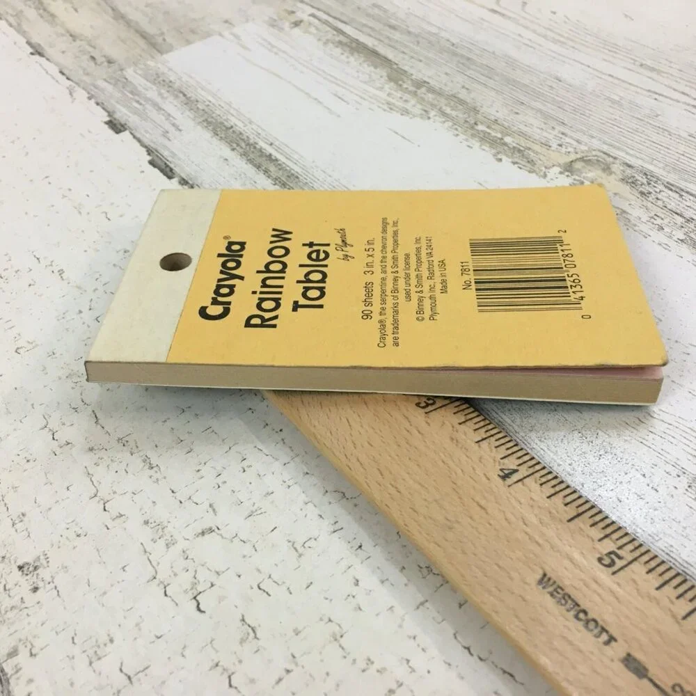 Vintage Crayola Rainbow Tablet Plymouth Small Notepad